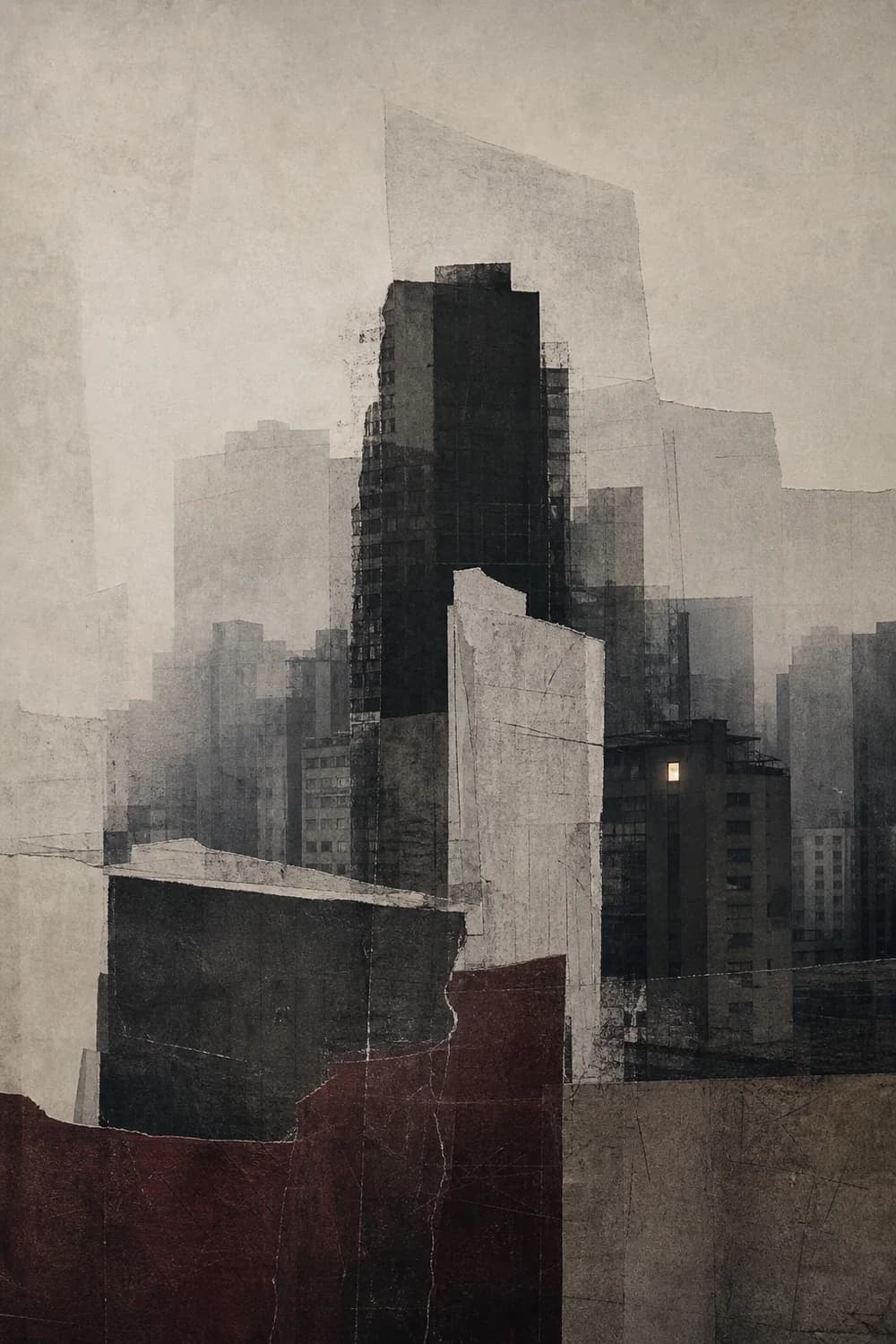 Arte abstrata do romance A cidade sem nome